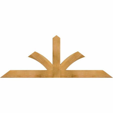 Ekena Millwork Richland Rough Sawn Timber Gable Bracket, Western Red Cedar, 60"W x 22"H x 2"D x 4"F, 9/12 Pitch GBW060X22X0204RIC00RWR